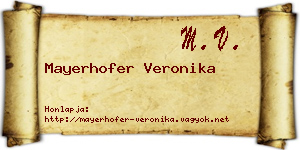 Mayerhofer Veronika névjegykártya