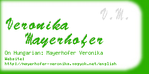 veronika mayerhofer business card